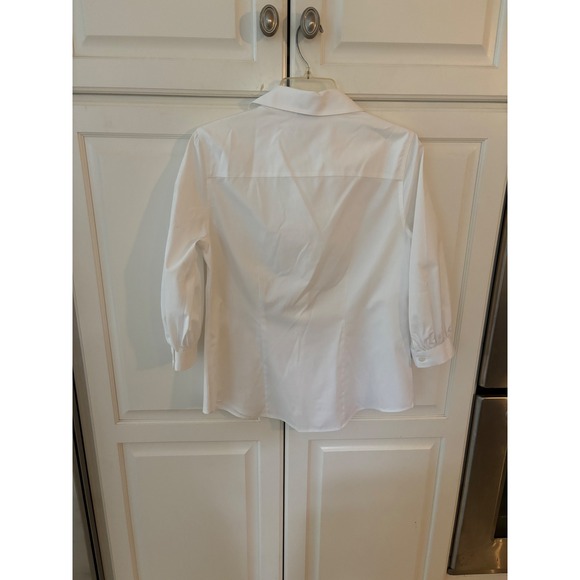 Chicos Womens White Non Iron 3/4 Sleeve Button Front Shirt Size M - Picture 6 of 6